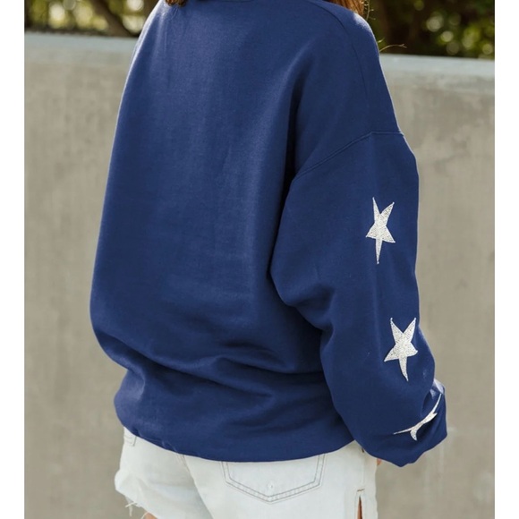 Blue Baseball Mom Sweatshirt NWT - Picture 2 of 3